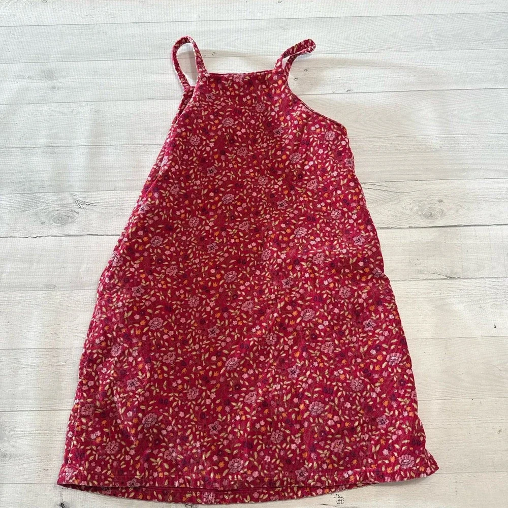 Vintage Gymboree girls red pink floral‎ dress XXL 7 years